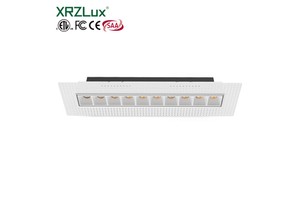 XRZLux 10-Head Modern Square Design 24W LED Wall Washer Linear Spot Lamp with Grille Light 10-Inch Indoor Downlights