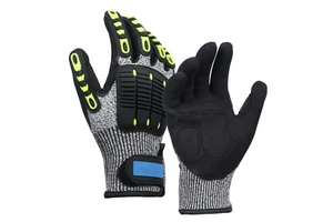 XINGYU Heavy Duty Mechanic Insulated Resistant Gloves Anti Cut Resistant Nitrile Sandy Coated Gloves Safety TPR Impact Gloves