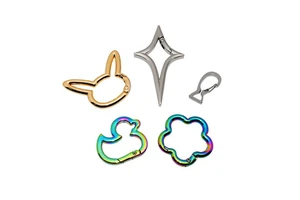 Carabiner Manufacturer Custom Laser Engrave Brand Logo Metal Spring Rings Durable Trigger Open Spring O Ring Clasp Spring Buckle