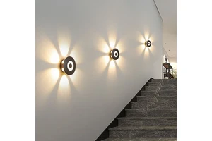 ABS Plastic LED Wall Lamp Italian Normcore Style HH42 Indoor Outdoor Use Cross-border Exclusive Living Room Bedroom Corridor