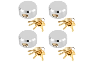 AMBITION Puck Lock 2-7/8" Steel Heavy Duty Hidden Shackle Padlocks Round Puck Locks for Trailers Warehouses Shipping Containers