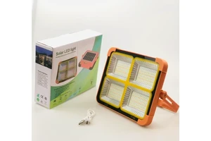 High Power Rechargeable LED Floodlight Portable Solar Camping Light for Garden & Outdoor Super Bright with Plastic Body