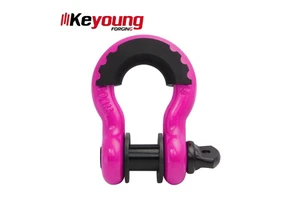 3/4" US Type Carbon Steel Bow Shackles with Black Sleeve for 4x4 off Road Winch Ropes and Mining Applications