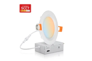 ETL Slim Potlights 4 6 Inch 9w 12w Recessed Led Panel Pot Lights with Junction Box Led Down Light 4.5mm Step Depth Ring