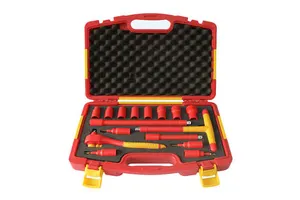 Electrician Kit Insulated Double-Color Socket Wrench Set Open-End Wrench Tool Screwdriver Sleeve for Vehicles