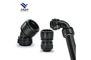 Robot Bellows Rotary Joint 360 Degree Rotation 45 Degree Elbow PA66 Hose Rotary Connecter