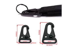 Factory Wholesale Waterproof Zinc Alloy 20mm-25mm Black Color Olecranon Metal Hook Buckle