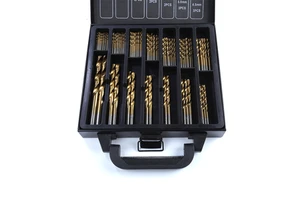 99pc DIN338 Titanium HSS Twist Drill Bits Set Box Hand Tool Steel Metal Drill Bit Set For Steel Metal