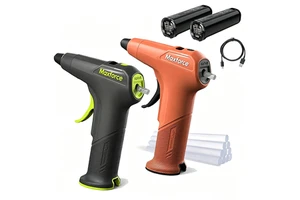 4v CORDLESS Removable Battery Pack GLUE GUN With 12s Fast Heating, Auto Shut-Off For Crafts And Anti-Drip Nozzle