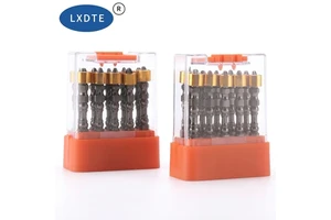 LXD 10PCS/Box PH2 Double Head Magnetic Screwdriver Bit Set 65mm Industrial Steel 1/4" Hex Shank With Magnetic Ring OEM