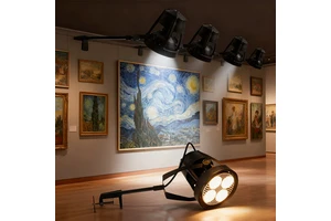 Exhibition Lights 30W/40W Telescopic LED Long Arm Clamp Design Adjustable Booth Light for Trade Show LED Lighting