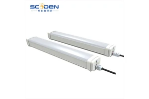 Adjustable IP65 IK08 LED Linear Tri-Proof Lamp Animal Husbandry Warehouse Anti-UV Anti-Corrosion Lighting Waterproof Triple-Safe