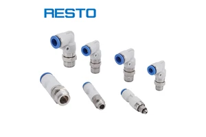 RESTO NRL Series 360 High Speed Rotary Elbow Quick Connection Air Joint One Touch Pneumatic Connector Fitting Sleeve Nickel
