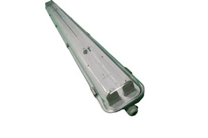 2x18W 2x36W LED Tri-Proof Batten Light Fixture IP65 Full PC Double Tube 4ft 5ft 1.2m 1.5m T8 Fluorescent Tri Proof Warehouses