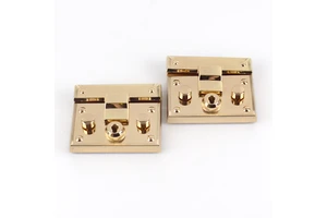Meetee KY2187 Rectangle Gold Bag Closure Hook Buckles Hardware Alloy Lock Buckle for Handbags Woman Bag Lock Accessories