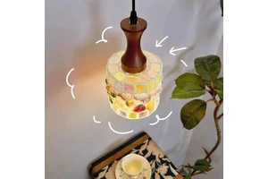 Glass Small Moon Shell Chandelier Creative Art Living Room Bedroom Bedside Decorative Porch Atmosphere Lamps LED Pendant Light