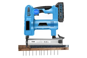 21V Battery Powered Wireless Electric Nail Gun for Woodworking DIY Project Power Tool Cordless Nail Gun with Battery and Charger