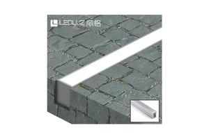 Ledluz 21*12 mm U Shape Underground Lamp Groove Inground Light Recessed Led Floor Led Aluminum Profile for Floor Lighting