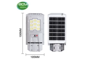 Powerful Mono Solar Street Light Black ABS Material One-in-All Radar Induction for Highway & Garden Use with More Eyes Choice