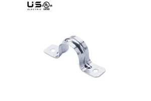 EMT Two-Hole Conduit Steel Pipe Strap Rigid Full Saddle Steel Clip Clamp 2-Hole Electrical Mounting Strap