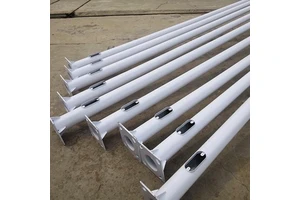 Cast Iron and Steel Lamp Post for Solar Outdoor Lighting, Street Lights Pole with CCTV, Smart Pole, and Beacon