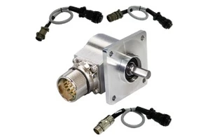American Avtron Av6m Rotary Encoder Connector Round End Horizontal Orientation Model Av6m