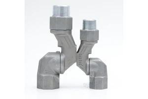 Zinc Alloy 3/4"/ 1" Fuel Nozzle Joint Rotating Connector Durable Fuel Dispenser 90 Degree Two Plane Universal Hose Swivel