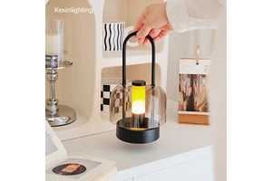 USB Rechargeable Cordless Touch Control Eye Caring Table Lamp Adjustable Color Temp/Brightness Flexible Acrylic Shade Simple