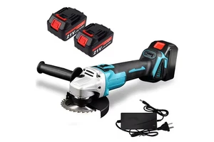 20V High Power Brushless Motor Angle Grinder Industrial Cordless Cutting Grinding Polishing Tool 4 Level Speed Adjust Lithium