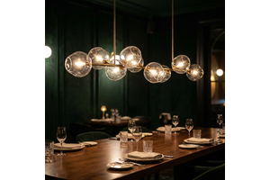 Elegant Creative Clear Glass Bubble Horizontal Pendant Lamp