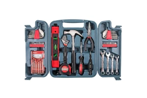 Hot Sale Carbon Steel Tool Kit Set Car Hand Tools with Wrench Screwdriver Ruler in Hard Case