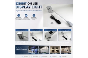 OEM Branding Exhibit Arm Light Professional Booth Lighting Fixture for Temporary Exhibition and Marketing Displays