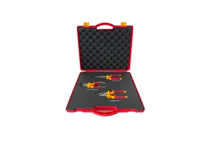 3 PCS VDE Certified New Design Insulation Plier Tool Set with Hard Case OEM Customizable 3 Years Warranty Red & Yellow Bicolor
