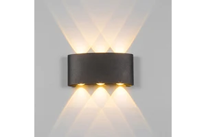 Indoor Lighting Wall Lamp Home Decor Modern Wall Mounted Lighting up and Down LED Black Plastic Dome 20 IP65 Titan Black 2 Light