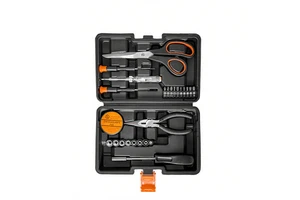 35 Pieces OEM High Carbon Steel Home Auto Repair Tool Kit with Combination Wrenches Plastic Toolbox and Hard Case Storage