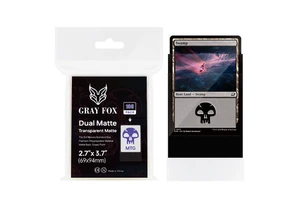 1000pcs Gray Fox Premium Rough Textured Matte Clear Custom Outer Sleeves Triple Sleeving Card Sleeves 100% PP 100 Micron