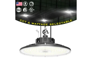 UFO Shop Light 300W 45000Lm 5000K 1-10V Dimmable Highbay Led Shed Lights 150W UL Listed US Hook 5' Cable Led High Bay Lights