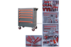 5-Drawer Tool Cabinet Metal Tool Storage Chest with Lock Tool Box Organizer Garage Workshop Use Tool Box Cabinet OEM Tool Sets