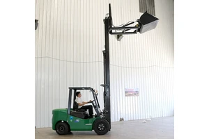 Customized 3T Three Small With Shovel Bucket Attachment Compact Motor Electric Forklift For Factory Workshop Material Handle