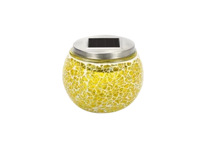 NHWS High Quality Small Size Round Mosaic Glass Solar Light Hot Selling Different Colors Amorphous Solar Panel Garden Light