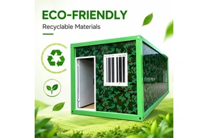 Durable Waterproof Light Steel Frame Flat Pack Prefabricated Modular Container Home Container House For Sale