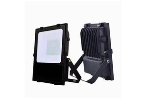 LED Flood Light Outdoor 100W IP66 Waterproof 6000K Daylight Black Aluminum 120 Beam Angle 330 Rotatable Bracket AC Landscape ETL