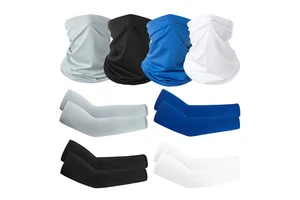 New Business Sports Sunscreen Combination Cycling Ice Silk Sleeve Set Summer Quick Drying Breathable Sleeve Set