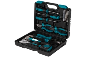 19 Pcs Tool Set Complete Tool Kit Box Set Screwdriver Hand Side Cutters Adjustable Spanner Bit Holder Water Pump Plier