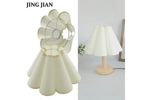 Modern Minimalist Handmade Customized Color Cone Pleated Fabric Table Lamp Lampshade With Light Covers