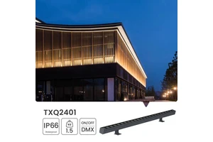 Architectural Landscape Lighting Linear RGB/RBGW 24W Aluminum Waterproof IP66 Outdoor Flexible LED Wall Washer Strip Light