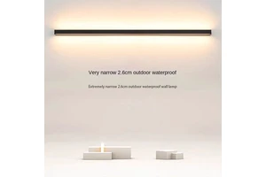 Outdoor Waterproof Low Voltage LED Wall Lamp for Courtyard Exterior Use Horizontal/Vertical Orientation Long Strip Design Door