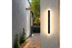 Modern Decoration Outdoor Exterior Linear Strip Wall Lamp Balcony Terrace Sconce Led Solar Lights Outdoor Wall Light