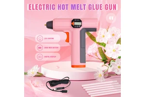 Automatic Glue Feeding Electric Hot Melt Glue Gun Cordless Digital Diaply Temperature Glue Gun