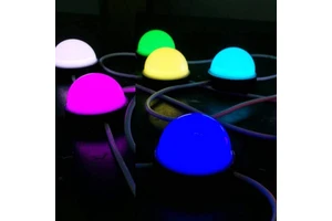 10cm Point Light Source Advertising Sign Outline Building Yellow High Voltage Led Round Light 15cm Seven Colour 24v